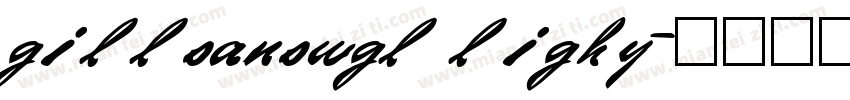 gillsanswgl lighy字体转换